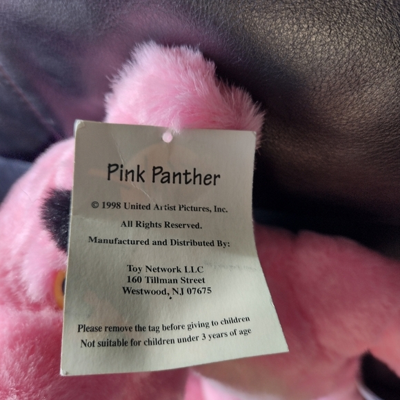 Vintage Pink Panther Plush 12" United Artist Toy Network 1998 with Tags - Picture 2 of 10